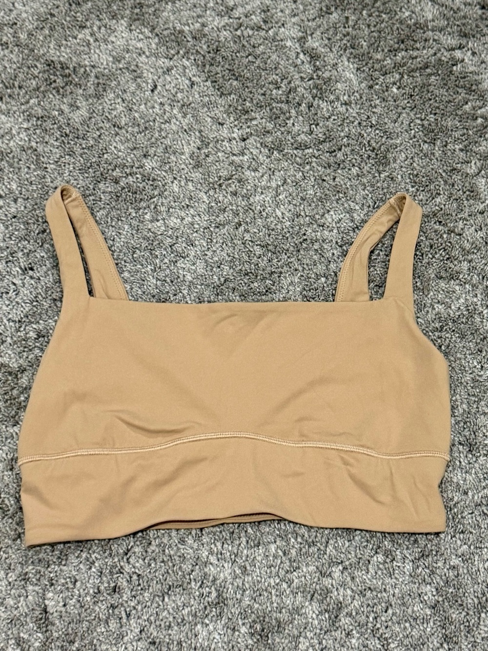 SKIMS Fits Everybody Square Neck Longline Bralette Nude Tan L